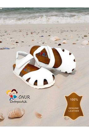 صندل سفید بچه گانه پاشنه تخت Pafi - کد 834637520