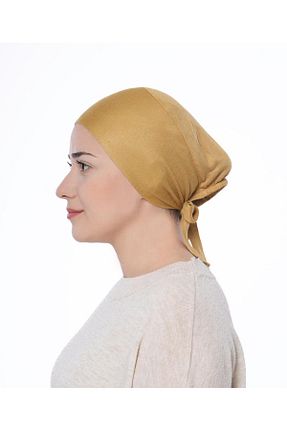 کلاه شنای حجاب زرد زنانه meva asel - کد 834654734