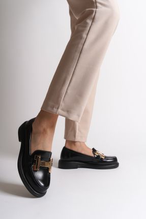 کفش لوفر مشکی زنانه پاشنه کوتاه ( 4 - 1 cm ) کد 822730412