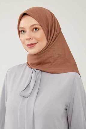 روسری قهوه ای پنبه ای Bonjela - کد 834672444