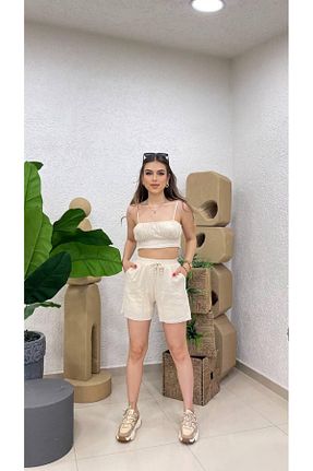 ست بالاتنه و پائین تنه نباتی زنانه بافتنی AÈC PRIVÈ - کد 834676684