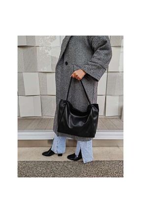 کیف دوشی مشکی زنانه چرم مصنوعی AlphaClub Bag - کد 834704777