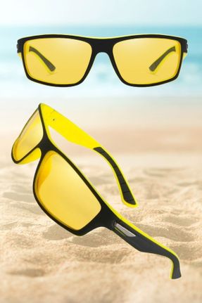 عینک آفتابی زرد زنانه 61 پلاریزه پلاستیک آینه ای بیضی کد 831594932