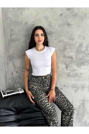 تیشرت سفید زنانه کراپ Noa Noa - کد 834859516