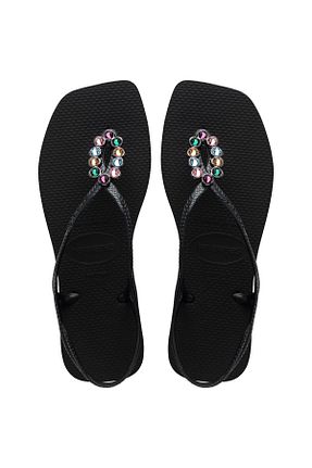 صندل مشکی زنانه پاشنه تخت Havaianas - کد 834893650