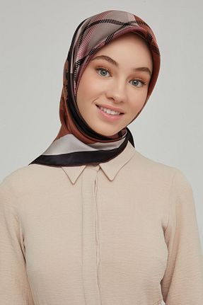روسری آبی کرپ ساتن ابریشم Armine - کد 271980570
