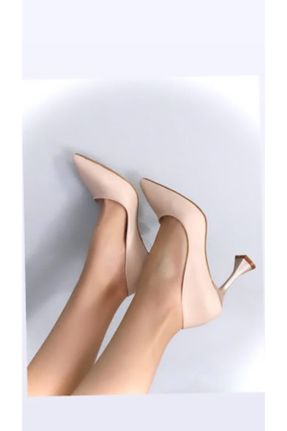 کفش پاشنه بلند کلاسیک بژ زنانه چرم مصنوعی پاشنه متوسط ( 5 - 9 cm ) پاشنه نازک کد 130963595