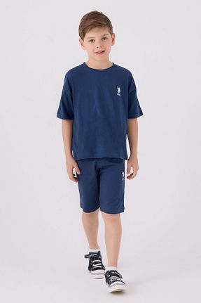 ست بالاتنه و پائین تنه سرمه ای بچه گانه بافت U.S. Polo Assn. - کد 833545738