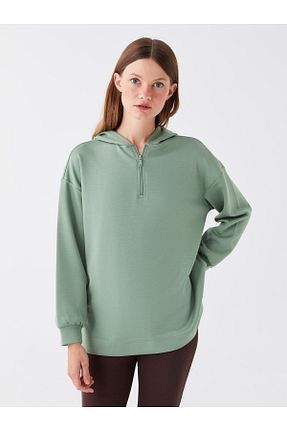 سوئیشرت سبز زنانه ساده LC Waikiki - کد 778092002
