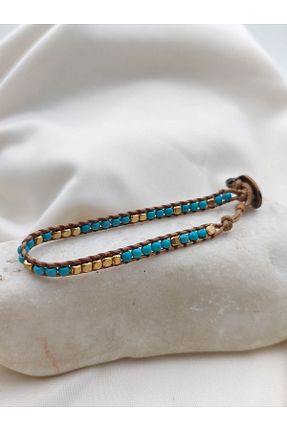 دستبند جواهر قهوه ای زنانه سنگ طبیعی TAKİBUTİGİNİZ - کد 809095511