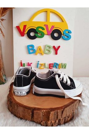 کفش اسنیکر مشکی بچه گانه بند دار VOSVOSBABYSTORE - کد 126652173