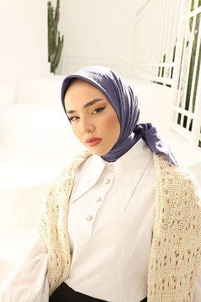 روسری بنفش پنبه ای Silk Home - کد 832399451