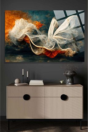 تابلو نارنجی شیشه TAULART - کد 834535861
