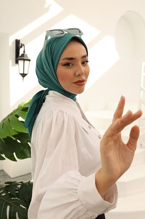روسری سبز پنبه ای Silk Home - کد 832399261