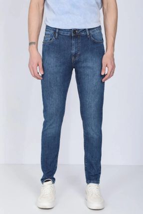 شلوار جین آبی مردانه پاچه رگولار جین استاندارد کد 104210724