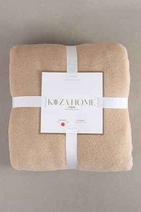 پتو دونفره قهوه ای پشم Koza Home - کد 339088743