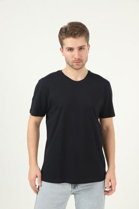 تی شرت مشکی مردانه رگولار یقه گرد بیسیک کد 692215153
