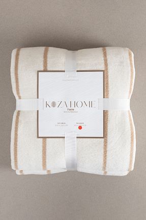 پتو تکنفره قهوه ای پشم Koza Home - کد 448055775
