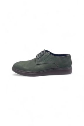 کفش کلاسیک خاکی مردانه چرم طبیعی پاشنه کوتاه ( 4 - 1 cm ) پاشنه ساده کد 813818001
