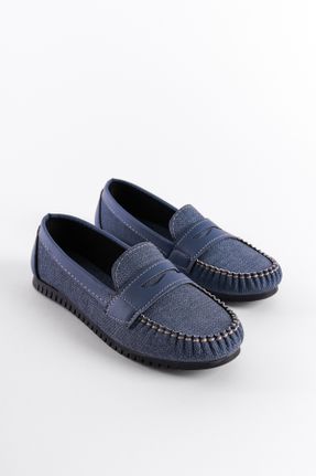 کفش لوفر آبی زنانه پاشنه کوتاه ( 4 - 1 cm ) کد 815614627