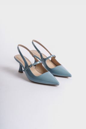 کفش پاشنه بلند کلاسیک آبی زنانه پاشنه نازک پاشنه متوسط ( 5 - 9 cm ) کد 801120753