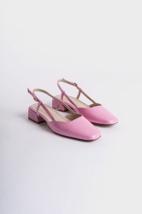 کفش پاشنه بلند کلاسیک صورتی زنانه پاشنه کوتاه ( 4 - 1 cm ) پاشنه ضخیم کد 801575014