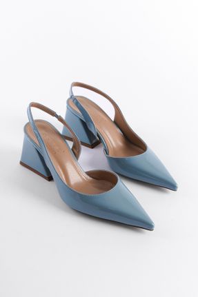 کفش پاشنه بلند کلاسیک آبی زنانه پاشنه ضخیم پاشنه متوسط ( 5 - 9 cm ) کد 807581682