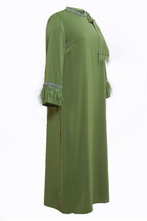 لباس خاکی زنانه سایز بزرگ بافتنی پلی استر کد 831867448