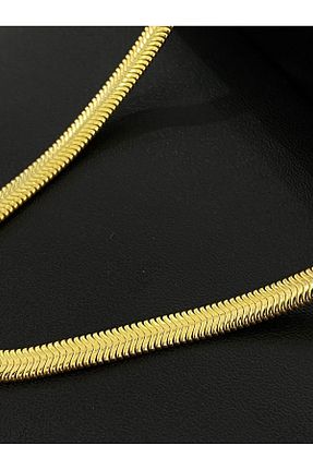 گردنبند نقره طلائی زنانه 925 عیار Kiriş Gümüş - کد 800001055