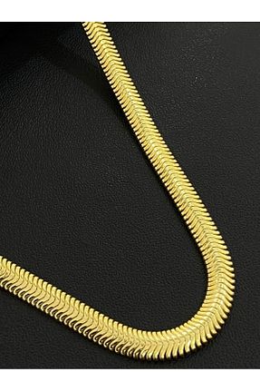 گردنبند نقره طلائی زنانه 925 عیار Kiriş Gümüş - کد 800001055
