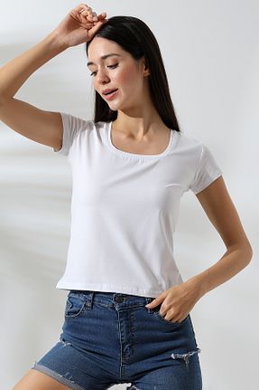 تیشرت سفید زنانه اورسایز Endies - کد 834657737