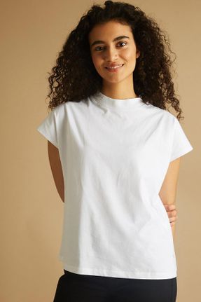 تی شرت سفید زنانه اورسایز کد 823702743