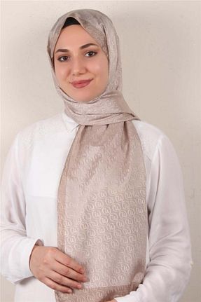 شال طوسی زنانه پلی استر Hint İpek - کد 834672874