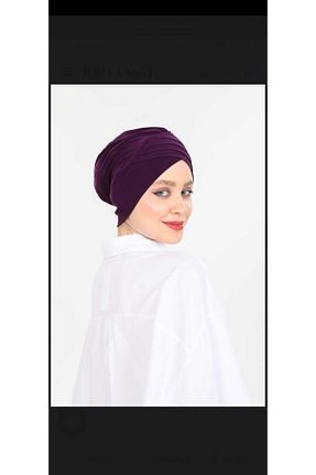 کلاه شنای حجاب بنفش زنانه mikam - کد 834712420