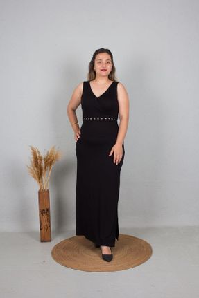 لباس مشکی زنانه ویسکون سایز بزرگ بافت کد 834724037