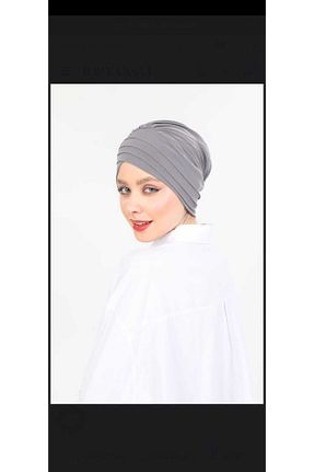 کلاه شنای حجاب طوسی زنانه mikam - کد 834712556