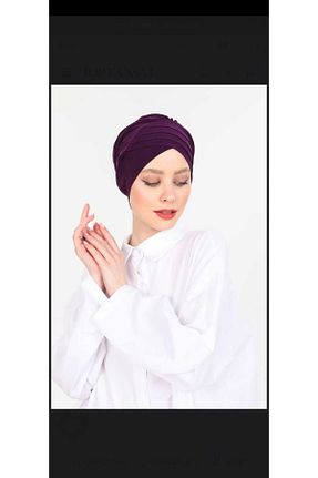 کلاه شنای حجاب بنفش زنانه mikam - کد 834712420