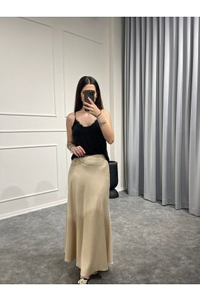 دامن بژ زنانه پارچه Sobce - کد 834764384