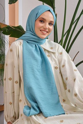 شال آبی زنانه ابریشم Şalland - کد 309567839