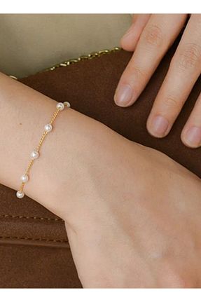 دستبند جواهر طلائی زنانه مروارید MODAMAYS - کد 834796328