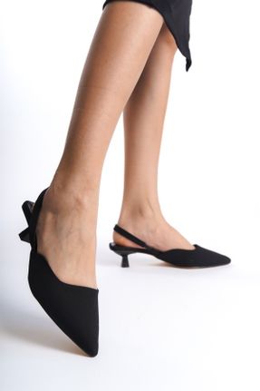 کفش پاشنه بلند کلاسیک مشکی زنانه پاشنه نازک پاشنه کوتاه ( 4 - 1 cm ) کد 817935819
