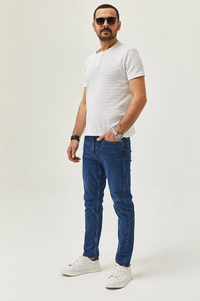 شلوار آبی مردانه پنبه - الاستین Butik - کد 834815921