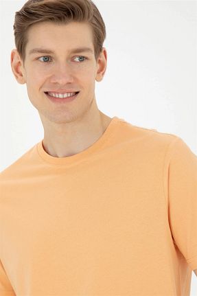 تیشرت نارنجی مردانه یقه دوچرخه U.S. Polo Assn. - کد 834824302