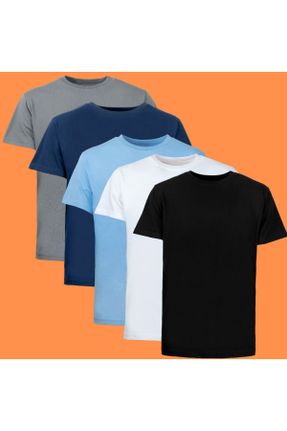 تی شرت مشکی مردانه پنبه (نخی) یقه گرد ریلکس 5