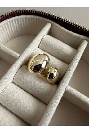 انگشتر جواهر طلائی زنانه روکش طلا کد 807360752