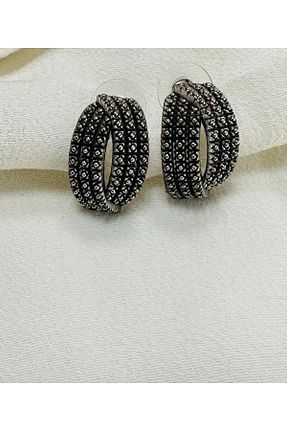 گوشواره جواهر طوسی فلزی ÇELİKSİLVERTAKI - کد 834878363