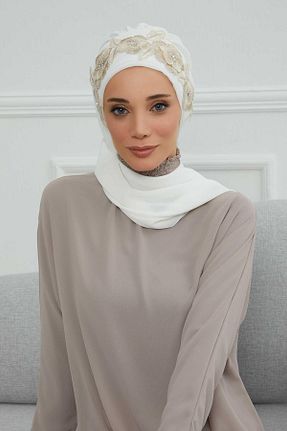 شال سفید زنانه پلی استر کد 639512682