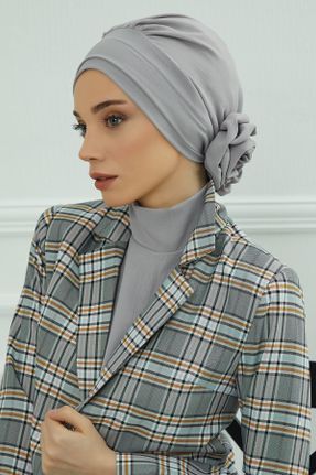 شال طوسی زنانه پنبه - پلی استر کد 285648793