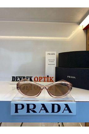 عینک آفتابی صورتی زنانه UV400 Prada - کد 832524718
