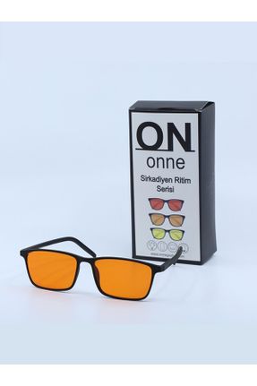 عینک محافظ نور آبی نارنجی مردانه 53 شیشه UV400 کد 333085837